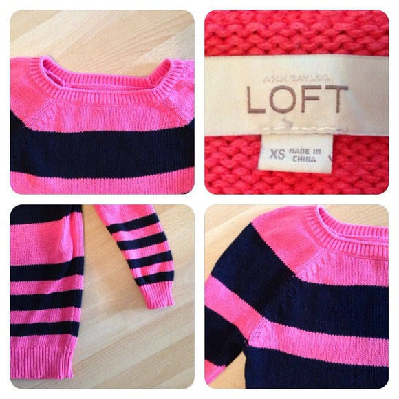🚫Sold🚫🌟Host pick🌟LOFT striped sweater sz XS. - Picture 3 of 4