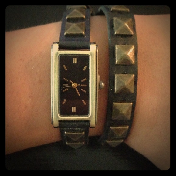 Studded wrap watch