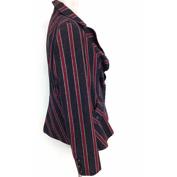 L.A.M.B. WOOL STRIPED JACKET M - Picture 2 of 3
