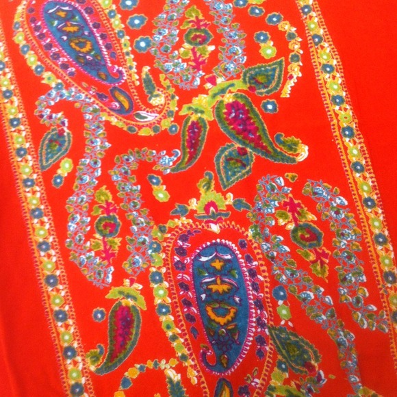 🎉HOST PICK 7/5🎉Coral/ orange paisley dress. - Picture 3 of 3