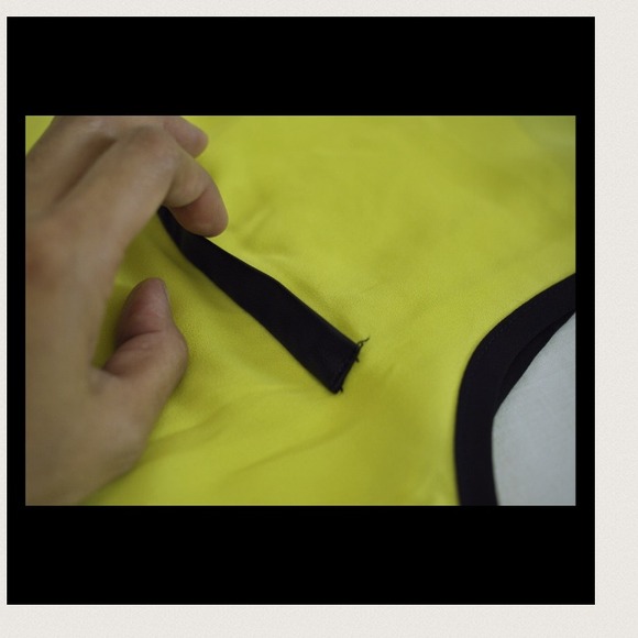 Intro Neon Top with Leather Trim - Picture 2 of 4