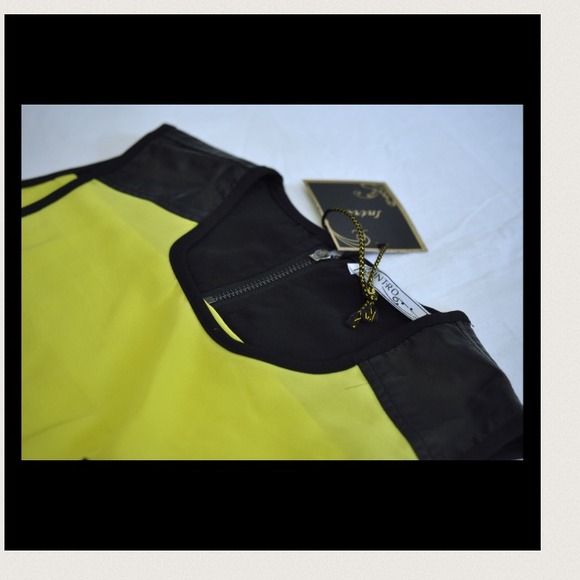 Intro Neon Top with Leather Trim - Picture 3 of 4