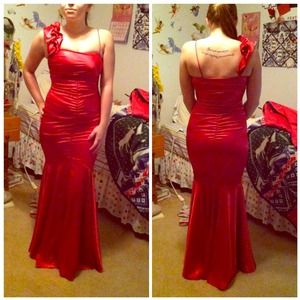 Absolutely stunning red mermaid dress!