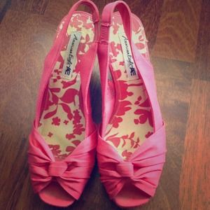 Cute Pink Peeptoe Wedge