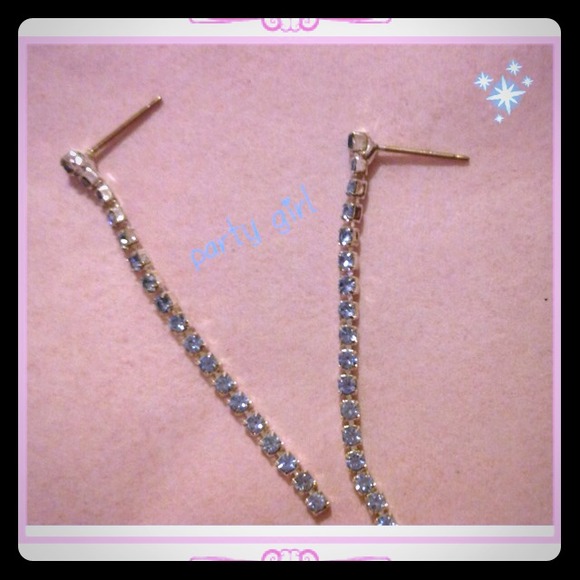 🎉🎉 Host Pick  7/21/14  Blue rhinestone dangles