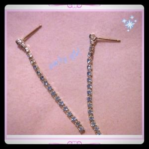 🎉🎉 Host Pick  7/21/14  Blue rhinestone dangles
