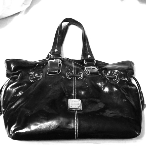 Black patent Dooney and Bourne bag