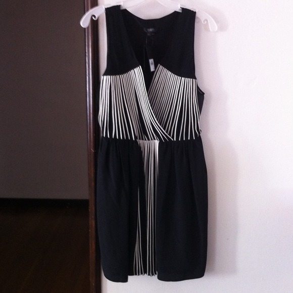 Bird by Juicy Black and White Silk dress