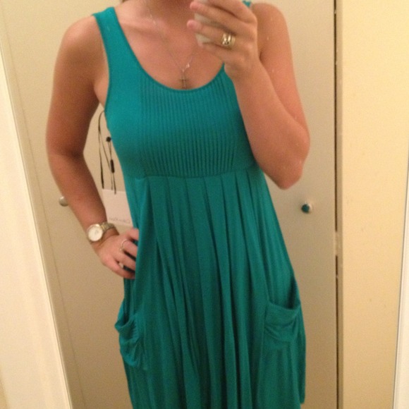 Turquoise Calvin Klein dress