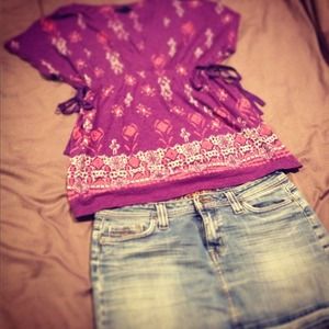 American Eagle Purple boho top- BUNDLE TO SAVE!