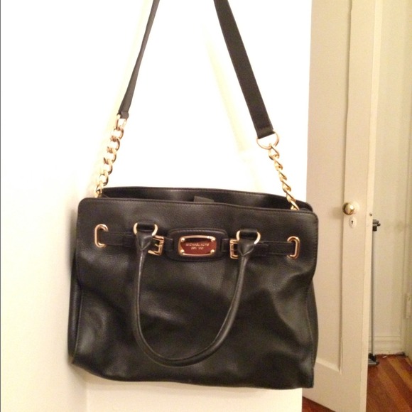 Authentic Michael Kors black & gold chain purse