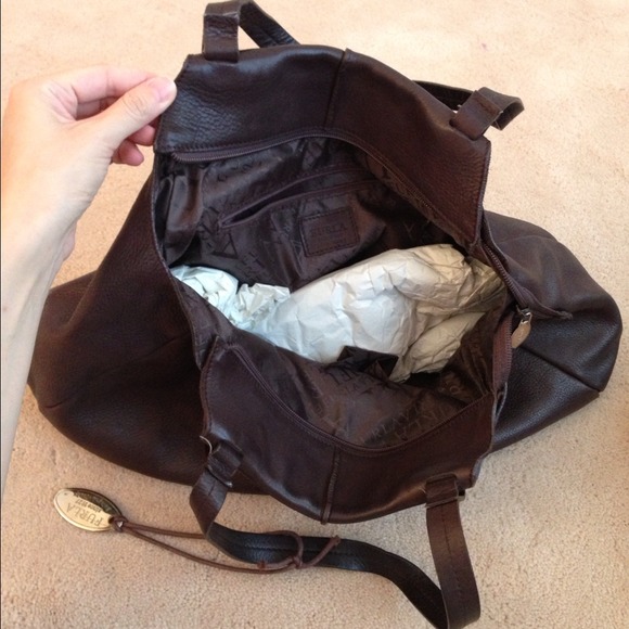 Authentic Furla chocolate soft leather bag - Picture 2 of 4
