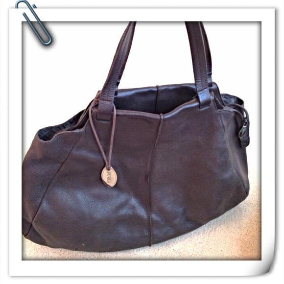 Furla Handbags - Authentic Furla chocolate soft leather bag
