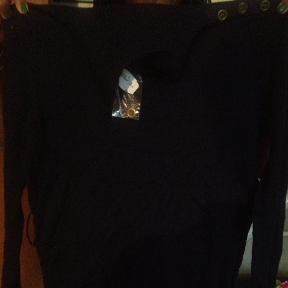 Cute Navy Fitted Turtleneck!