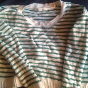 Snugged Crop striped Sweater