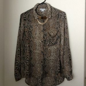 (Reduced) Snakeskin print asymmetrical top