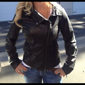**REDUCED**L.A.M.B. leather jacket in black