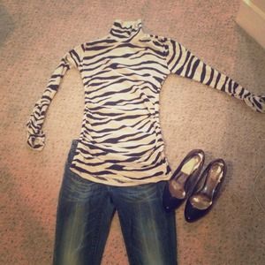 Animal print sweater