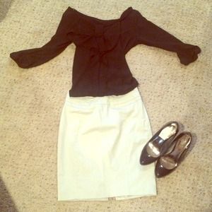 Khaki work skirt