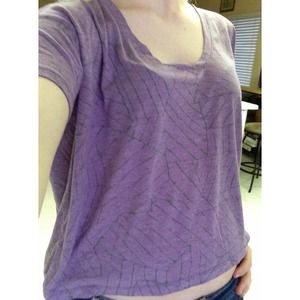 Pac sun purple stripped crop top