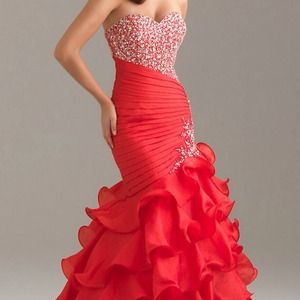 Top selling red gorgeous trumpet mermaid dress 💃