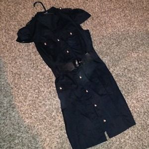 Express black sailor style dress