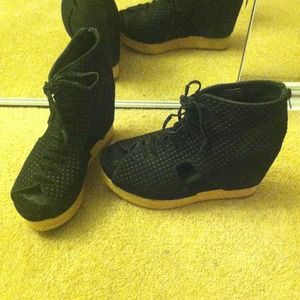 Reserved!Jeffrey Campbell lace up espadrille wedge