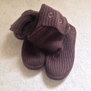Knit Brown Boots