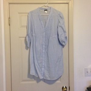 Pinned striped (blue and white) dress!