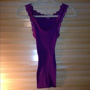 Purple Lace Trim Tank Top from Calypso St Barth