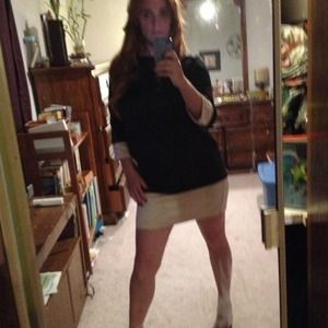 Mod black and cream mini dress