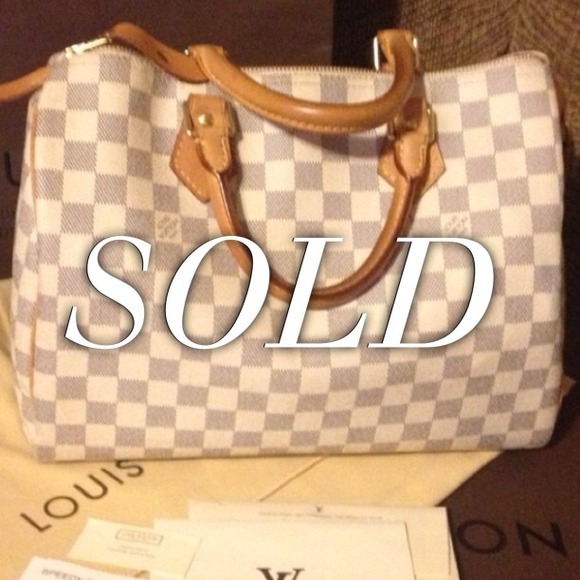 Louis Vuitton Damier Azur Speedy 30 Handbag