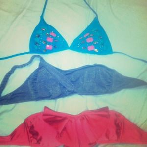 Three bathing suit tops!