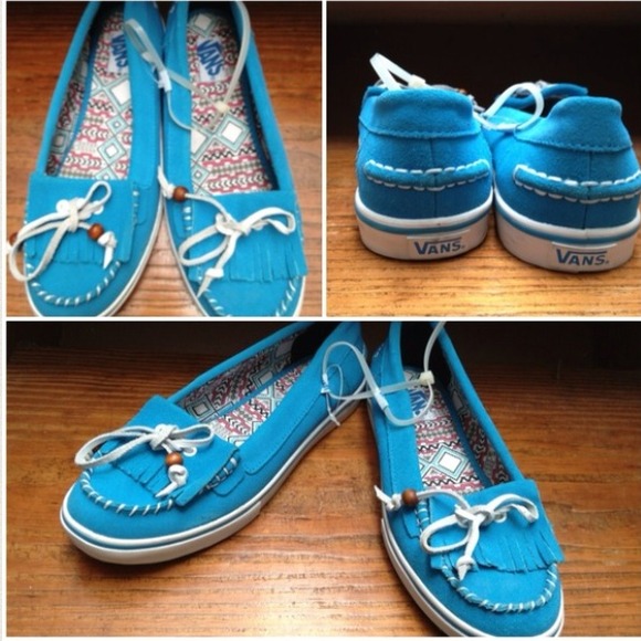 Vans Shoes - 💢💢reserved bundle 💢💢Blue van moccasins