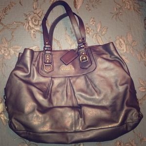XXSOLDXX Authentic pewter Coach purse