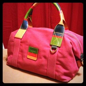 💯 Authentic Pink denim Dooney and Bourke