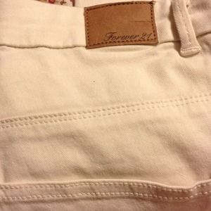 Forever 21 cream color skinny jeans