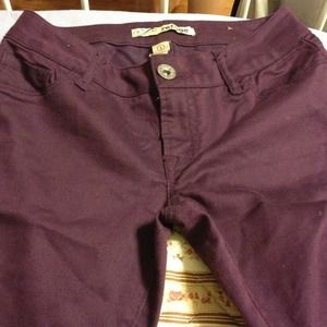 Purple skinny jeans