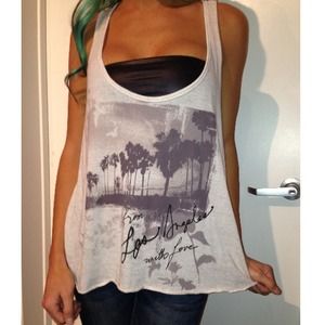 "From Los Angeles with Love" flowy trendy tank top