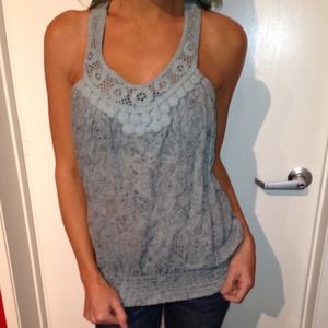 Trendy boho tank with flower designed fabric
