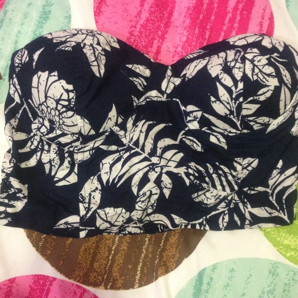 Hawaiian floral bustier