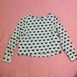 Beige Heart Print Blouse