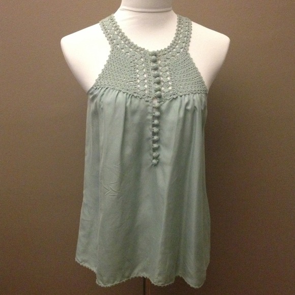 Silk crochet blouse