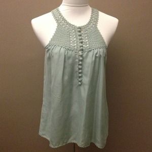 Silk crochet blouse