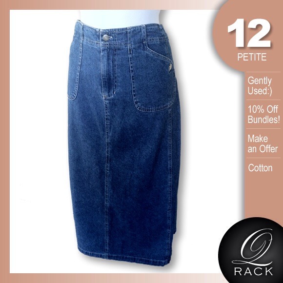 Long Denim Skirt by WHITE STAG