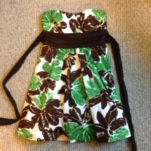 Speechless Dress Brown and Green