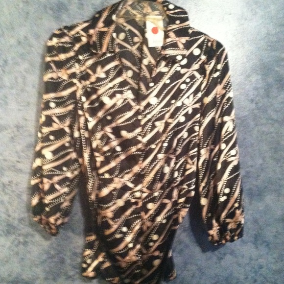 Beautiful bows&pearls design blouse
