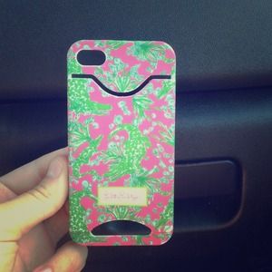 Lilly Pulitzer iPhone case with card holder