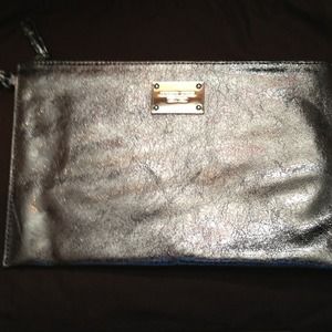 NEW Michael Kors Leather Zip Clutch