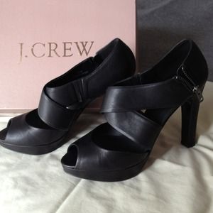 J Crew leather heels
